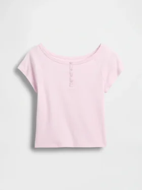 Raglan Henley-T-shirt voor kinderen