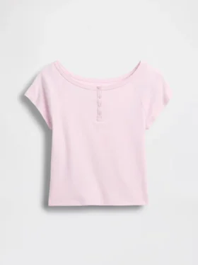 Raglan Henley-T-shirt voor kinderen