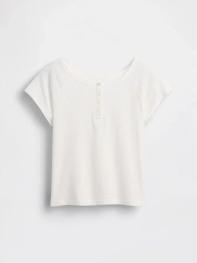 Raglan Henley-T-shirt voor kinderen