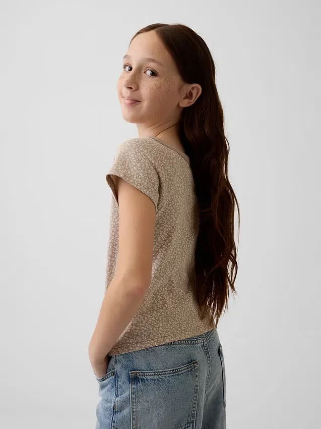Raglan Henley-T-shirt voor kinderen