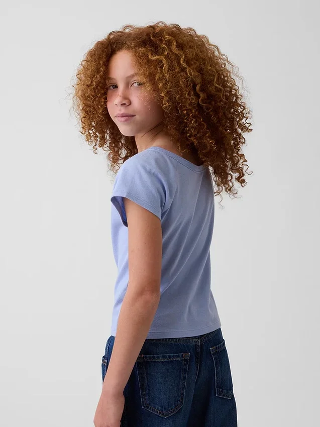 Raglan Henley-T-shirt voor kinderen