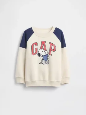 Raglan-sweatshirt met Snoopy-logo voor Baby & Peuter
