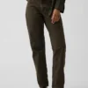 Rechte, taps toelopende jeans met middelhoge taille