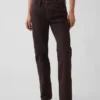 Rechte, taps toelopende jeans met middelhoge taille