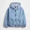 Relaxed denimjack met capuchon voor kinderen