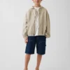 Relaxed denimjack met capuchon voor kinderen