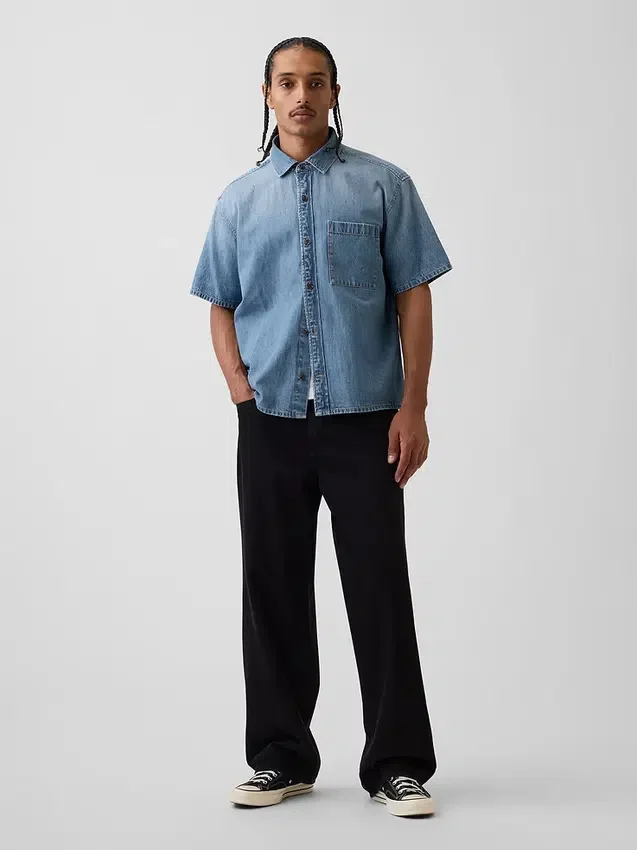 Relaxed denimoverhemd
