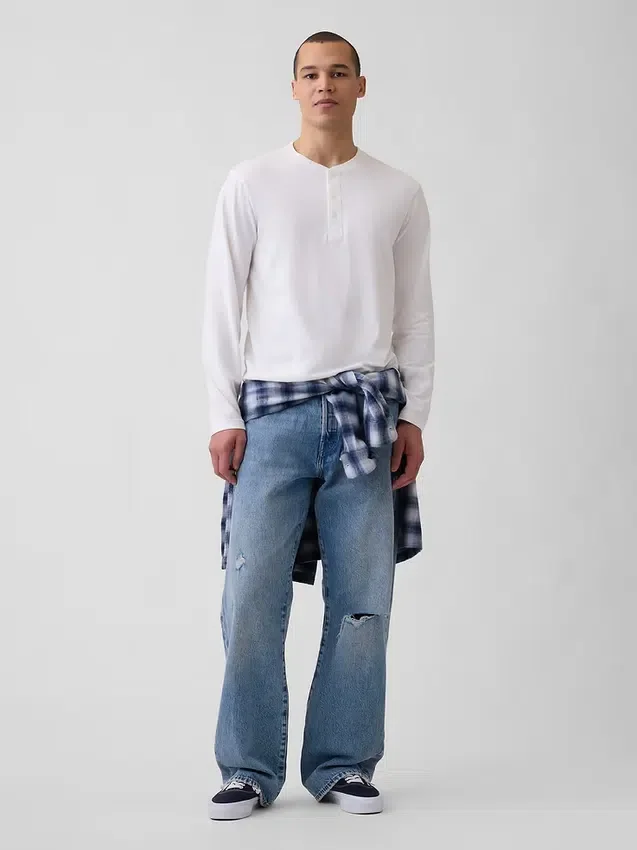 Relaxed Henley-T-shirt