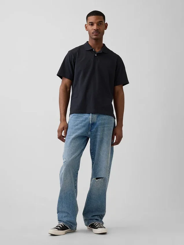 Relaxed piqué-Polo's