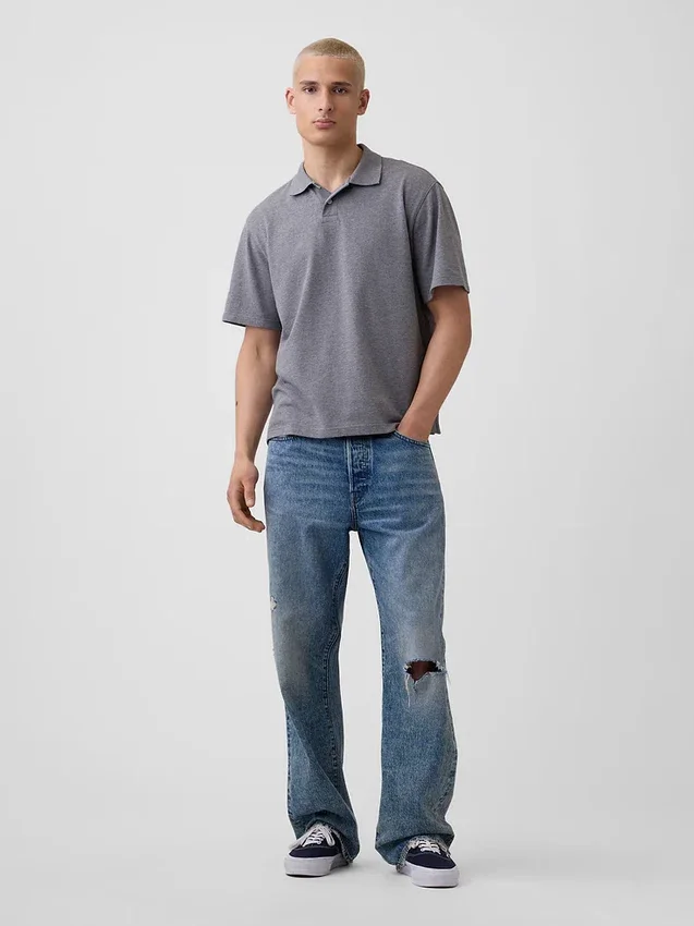 Relaxed piqué-Polo's