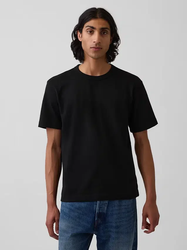 Relaxed T-shirt voor volwassenen van zwaar katoen