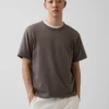 Relaxed T-shirt voor volwassenen van zwaar katoen