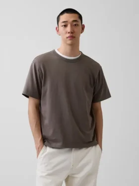Relaxed T-shirt voor volwassenen van zwaar katoen