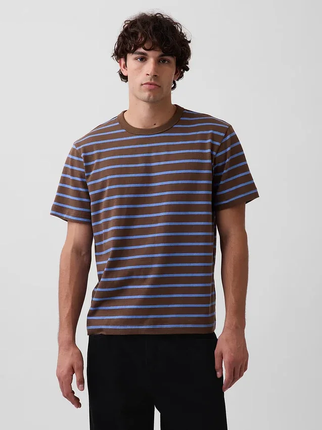 Relaxed T-shirt voor volwassenen van zwaar katoen