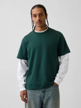 Relaxed T-shirt voor volwassenen van zwaar katoen