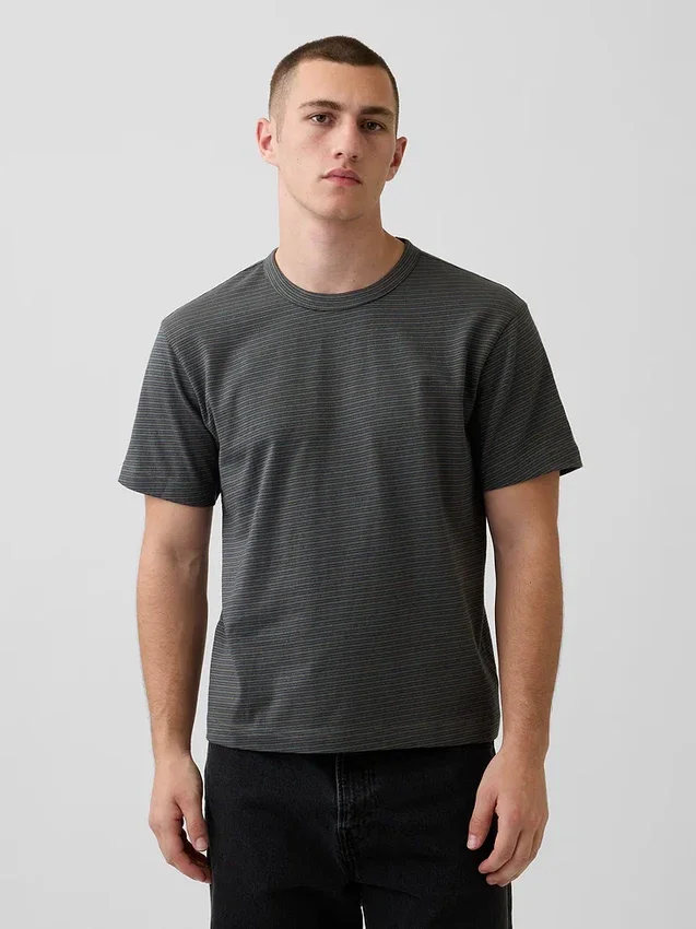 Relaxed T-shirt voor volwassenen van zwaar katoen