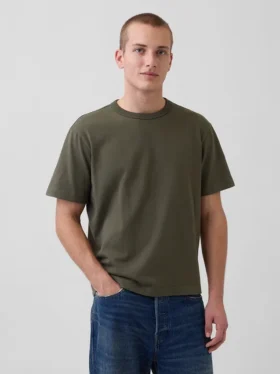 Relaxed T-shirt voor volwassenen van zwaar katoen