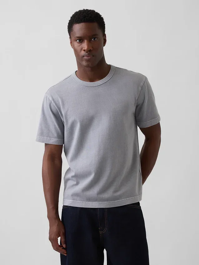 Relaxed T-shirt voor volwassenen van zwaar katoen
