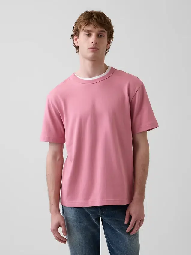 Relaxed T-shirt voor volwassenen van zwaar katoen
