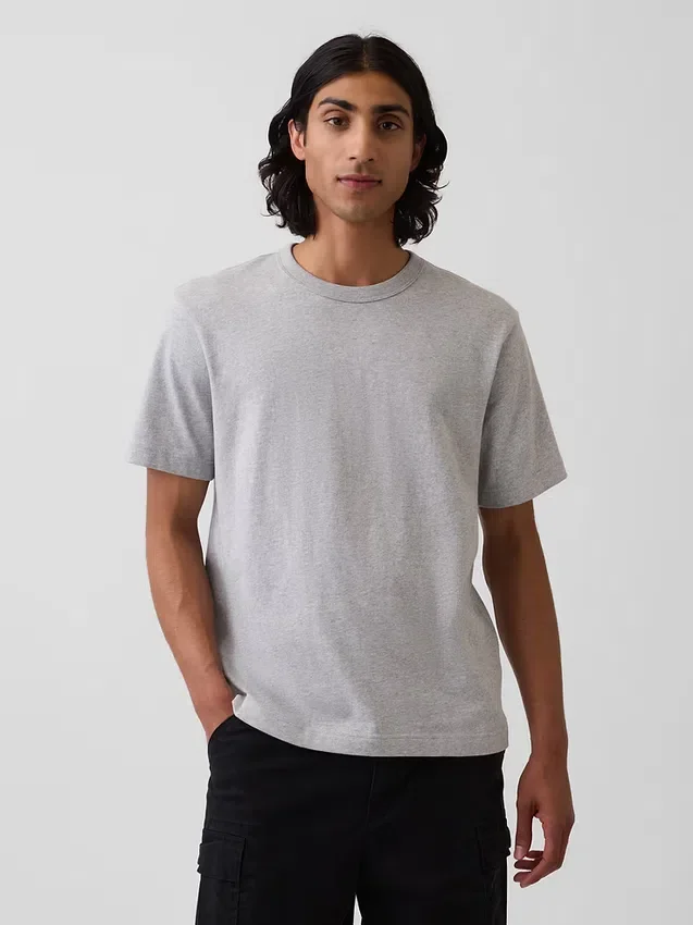 Relaxed T-shirt voor volwassenen van zwaar katoen