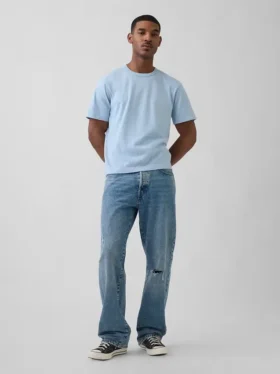 Relaxed T-shirt voor volwassenen van zwaar katoen
