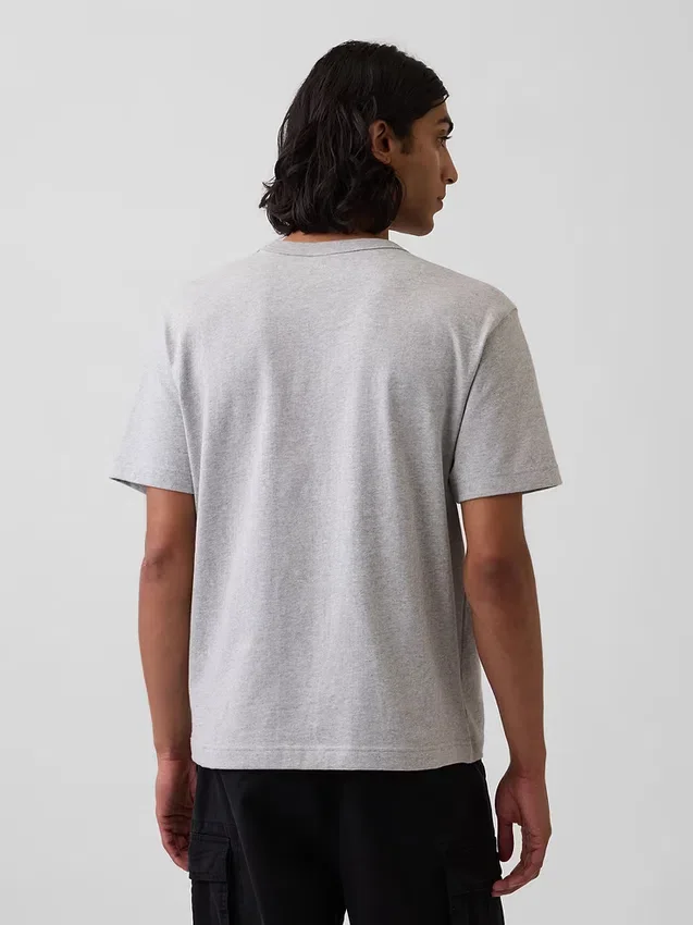 Relaxed T-shirt voor volwassenen van zwaar katoen