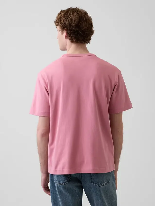 Relaxed T-shirt voor volwassenen van zwaar katoen