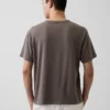 Relaxed T-shirt voor volwassenen van zwaar katoen