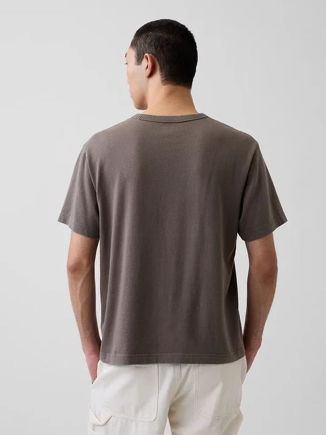 Relaxed T-shirt voor volwassenen van zwaar katoen