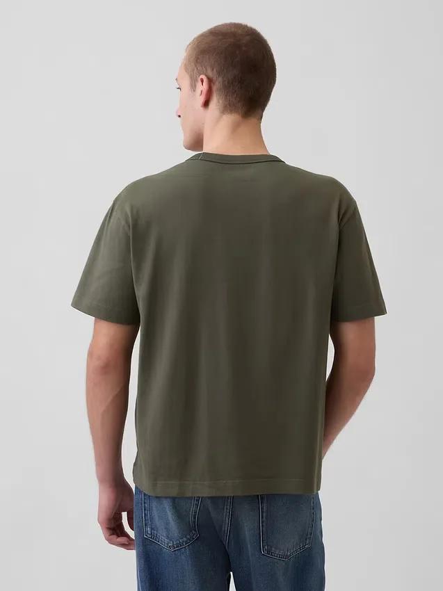 Relaxed T-shirt voor volwassenen van zwaar katoen