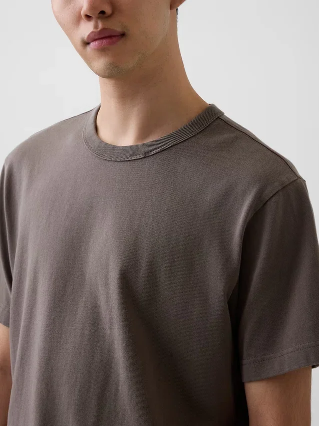 Relaxed T-shirt voor volwassenen van zwaar katoen