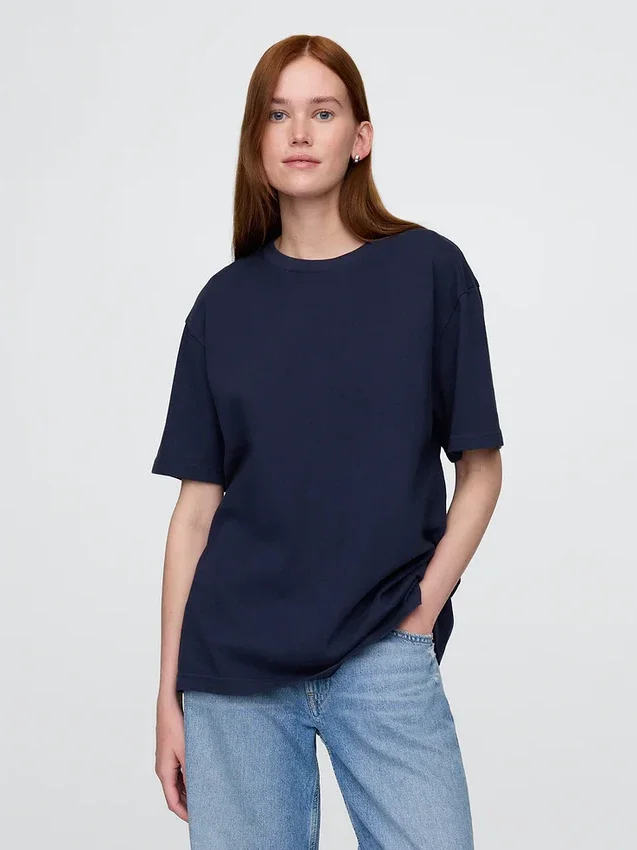 Relaxed T-shirt voor volwassenen van zwaar katoen