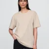 Relaxed T-shirt voor volwassenen van zwaar katoen