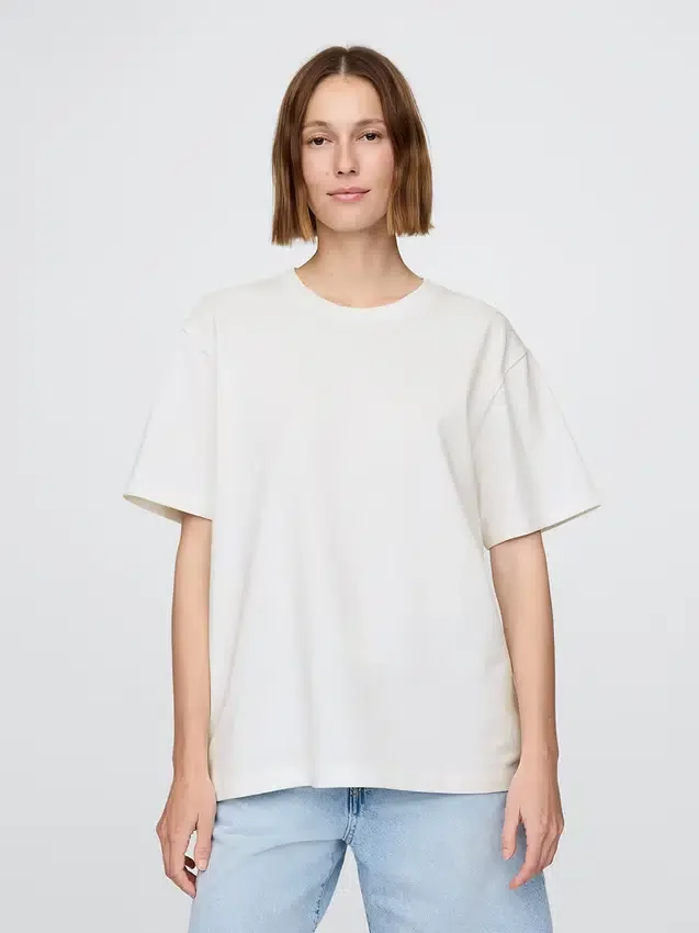 Relaxed T-shirt voor volwassenen van zwaar katoen