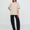 Relaxed T-shirt voor volwassenen van zwaar katoen