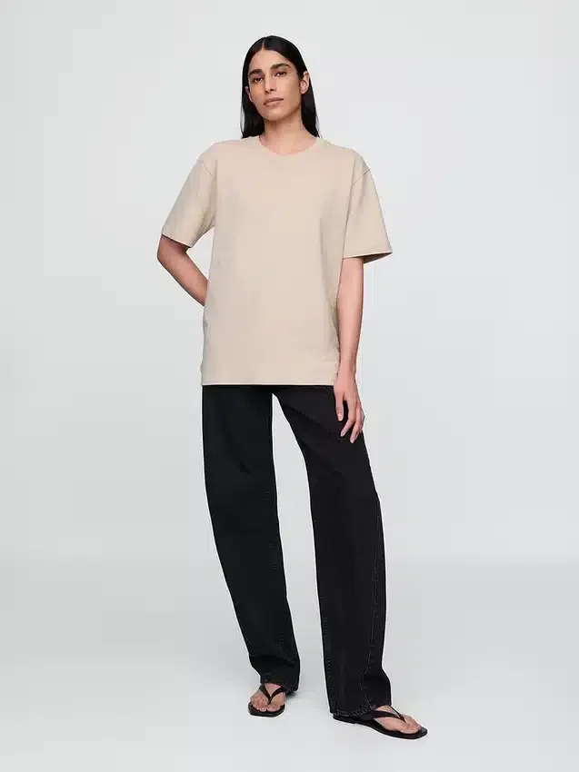 Relaxed T-shirt voor volwassenen van zwaar katoen