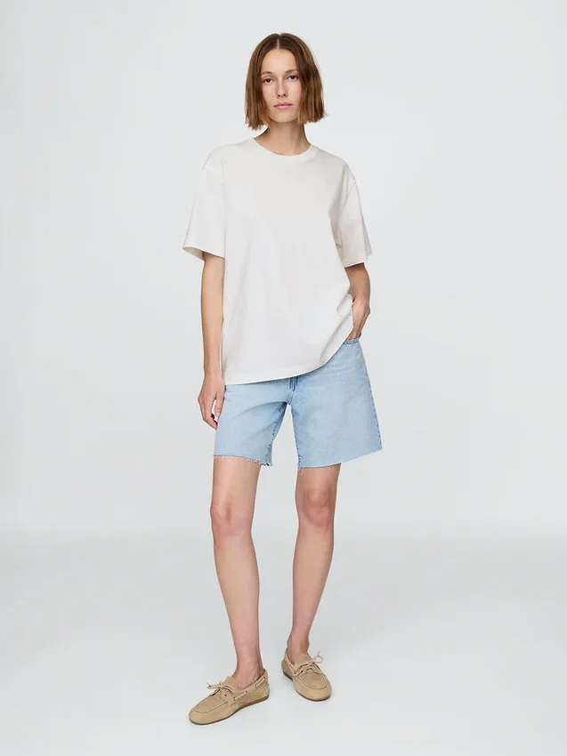 Relaxed T-shirt voor volwassenen van zwaar katoen