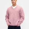 Relaxte cropped trui met V-hals