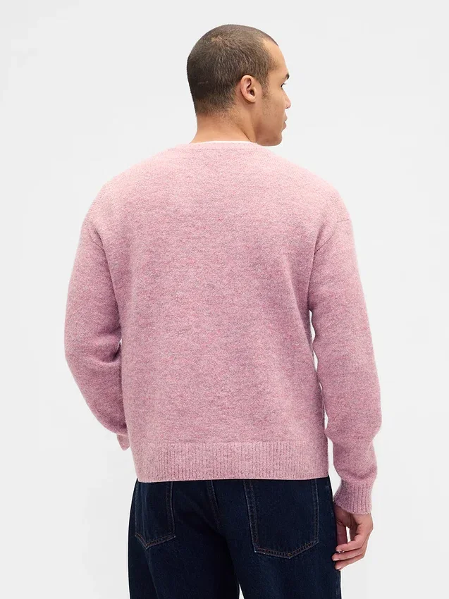 Relaxte cropped trui met V-hals