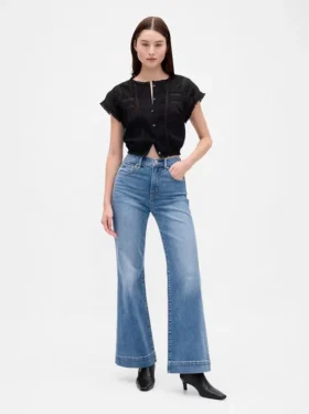 Relaxte flare-Jeans met hoge taille