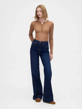 Relaxte flare-Jeans met hoge taille