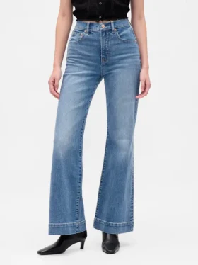 Relaxte flare-Jeans met hoge taille