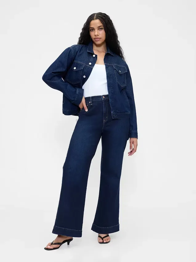 Relaxte flare-Jeans met hoge taille