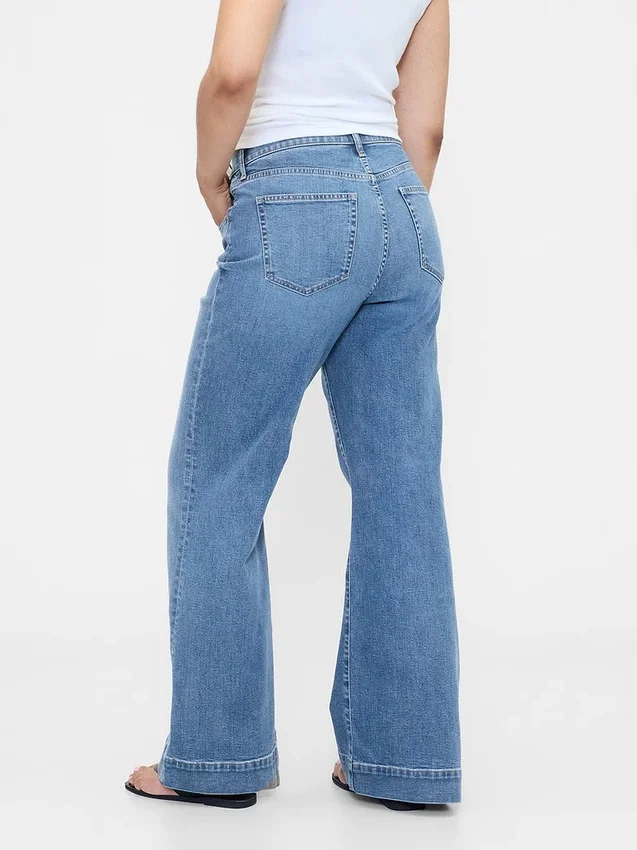 Relaxte flare-Jeans met hoge taille
