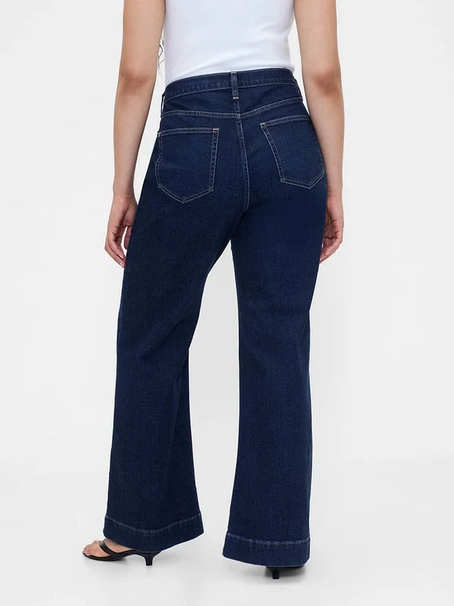 Relaxte flare-Jeans met hoge taille