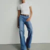 Relaxte flare-Jeans met hoge taille