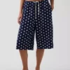 Relaxte, gemakkelijk aan te trekken culottebroek van linnenmix