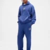Relaxte joggingbroek met logo voor volwassenen, zware uitvoering