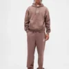 Relaxte joggingbroek met logo voor volwassenen, zware uitvoering