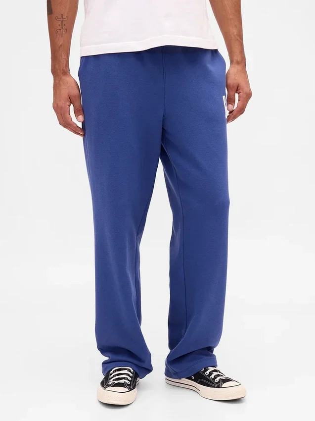 Relaxte joggingbroek met logo voor volwassenen, zware uitvoering
